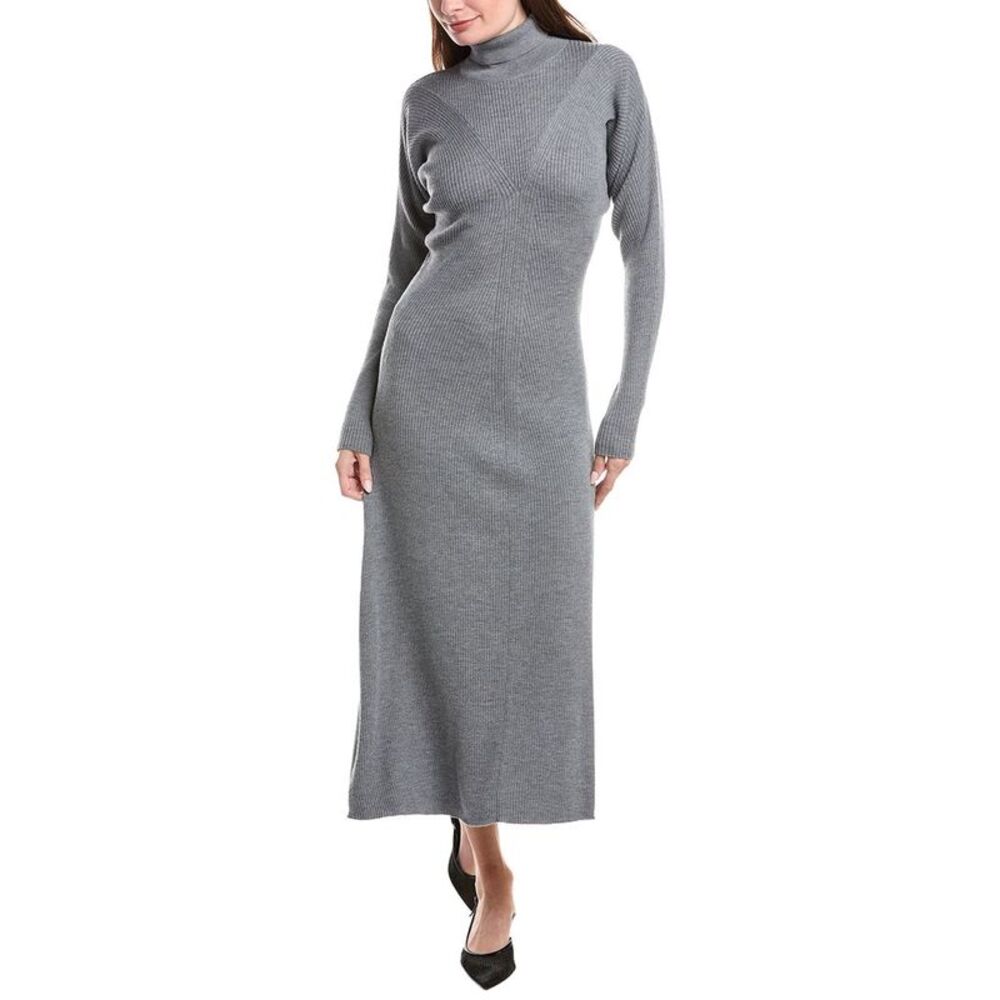 Hugo Boss Womens  Forbini Wool Sweaterdress, Grey